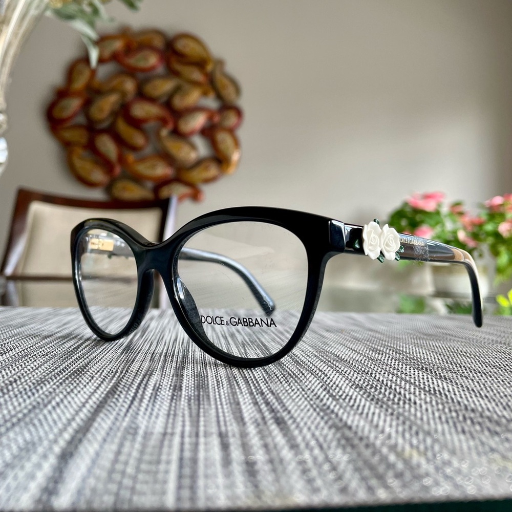 Dolce & Gabbana White Floral Eyewear